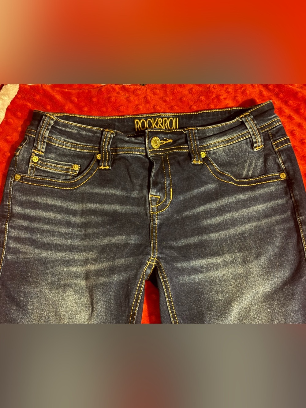 Rock & Roll Cowgirl Dark Indigo Flare Jeans - Picture 4 of 9